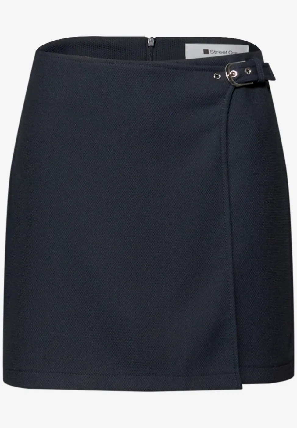 Knielange skort met gesp