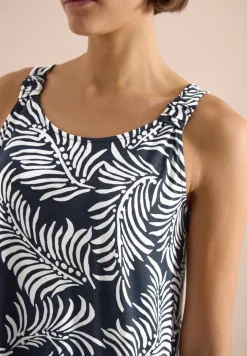Knielange jersey jurk met print