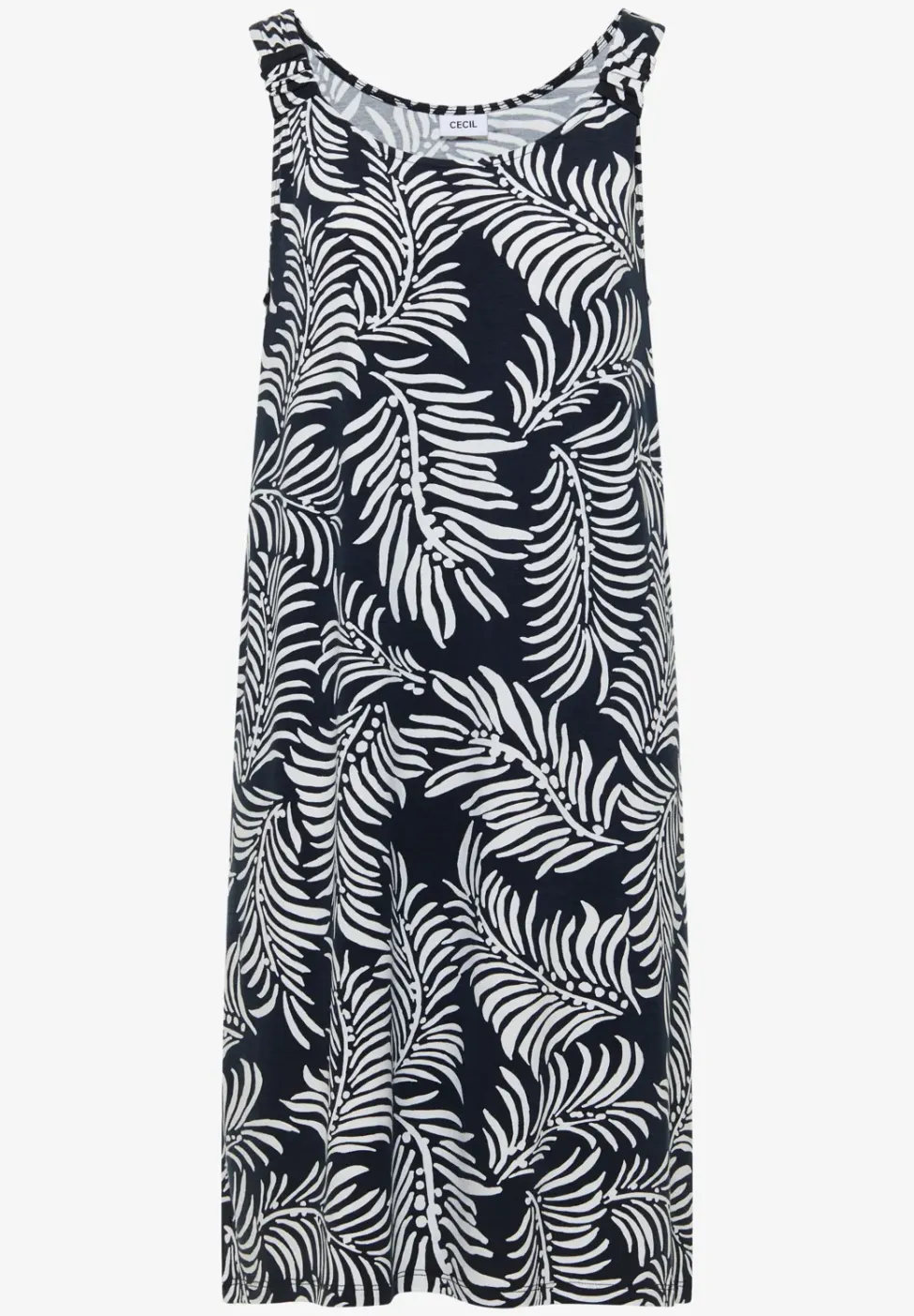 Knielange jersey jurk met print