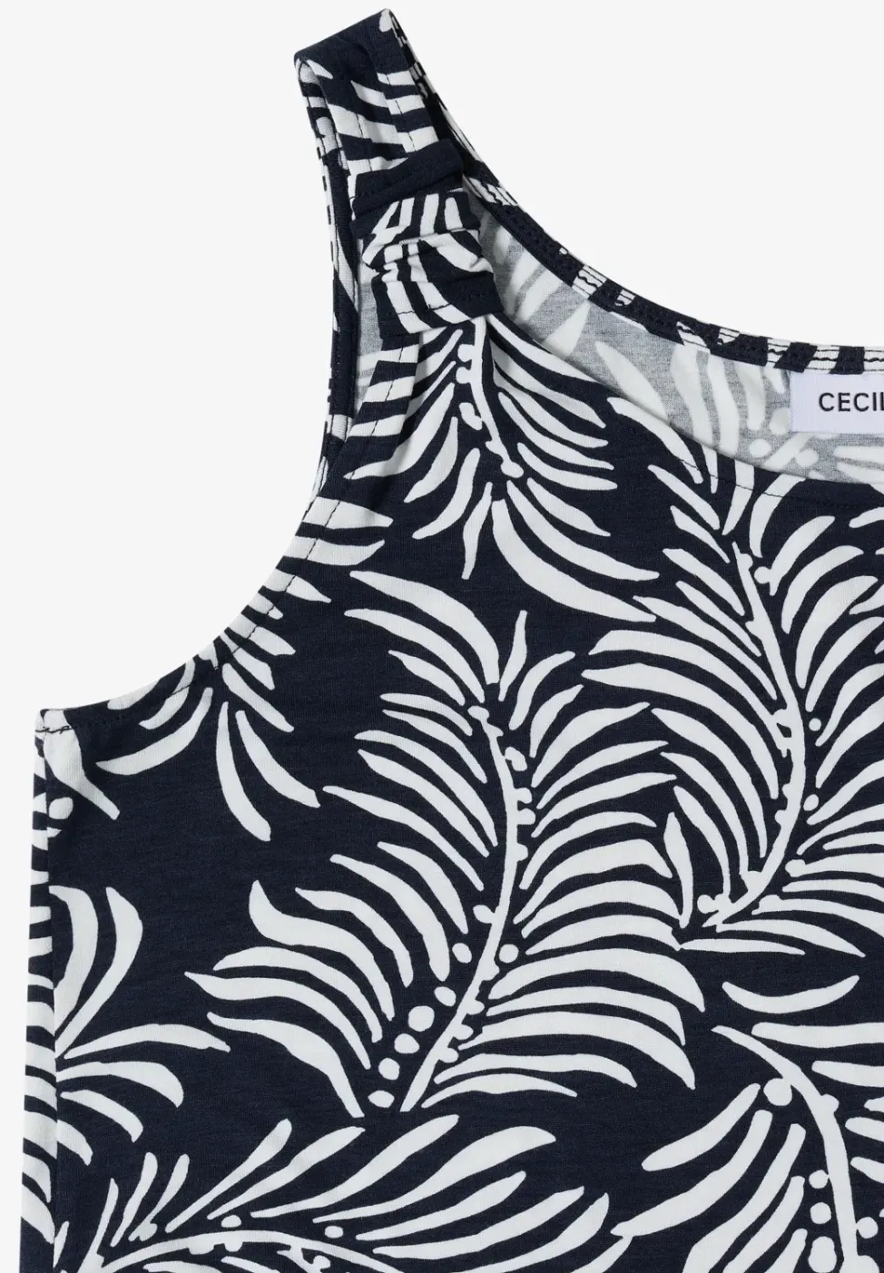 Knielange jersey jurk met print