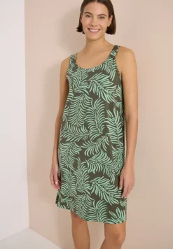 Knielange jersey jurk met print