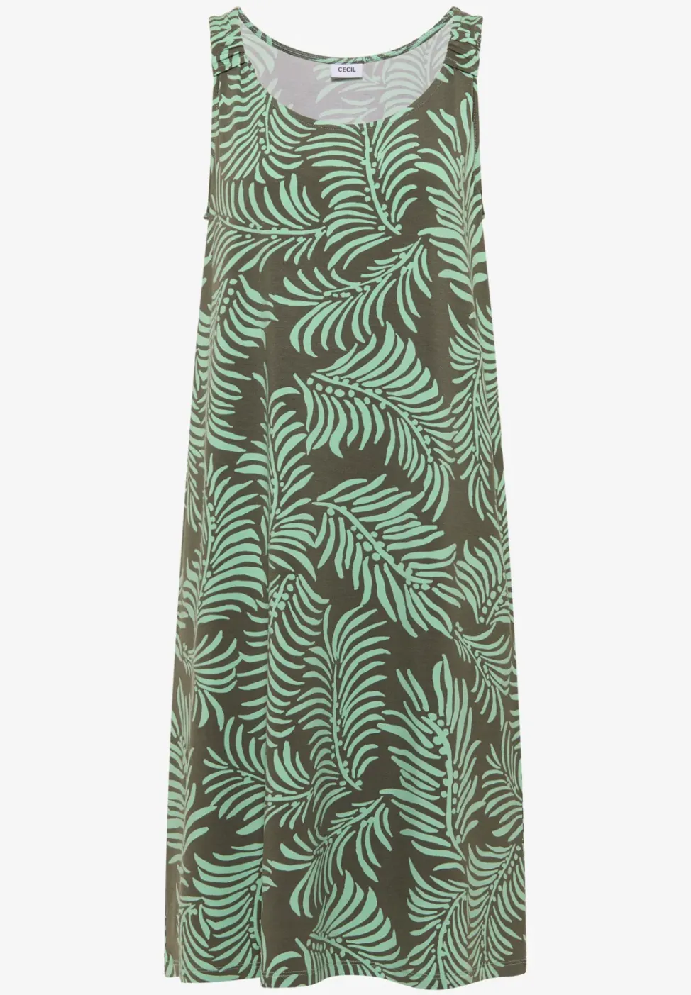 Knielange jersey jurk met print