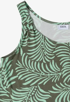 Knielange jersey jurk met print