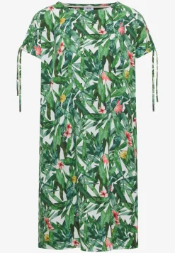 Knielange jurk met bloemenpatroon