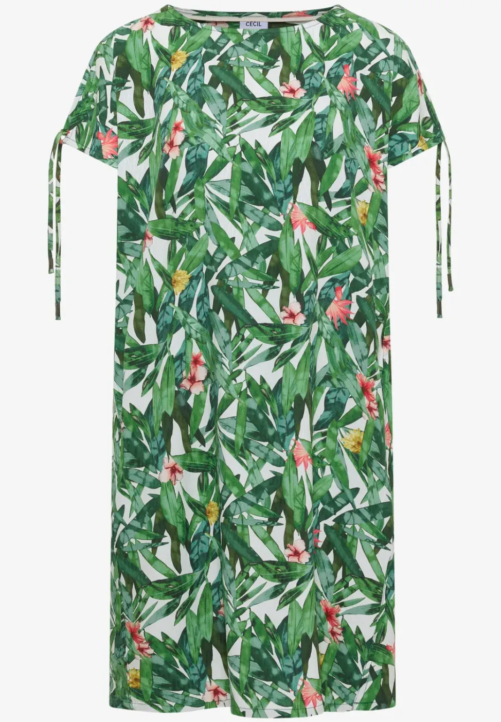 Knielange jurk met bloemenpatroon