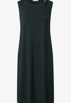 Knielange jurk met gespdetail