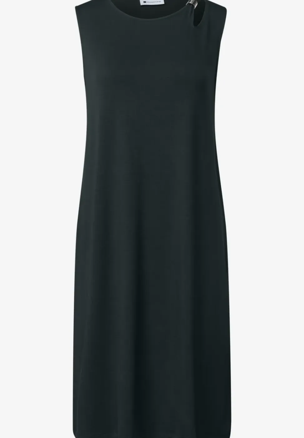 Knielange jurk met gespdetail
