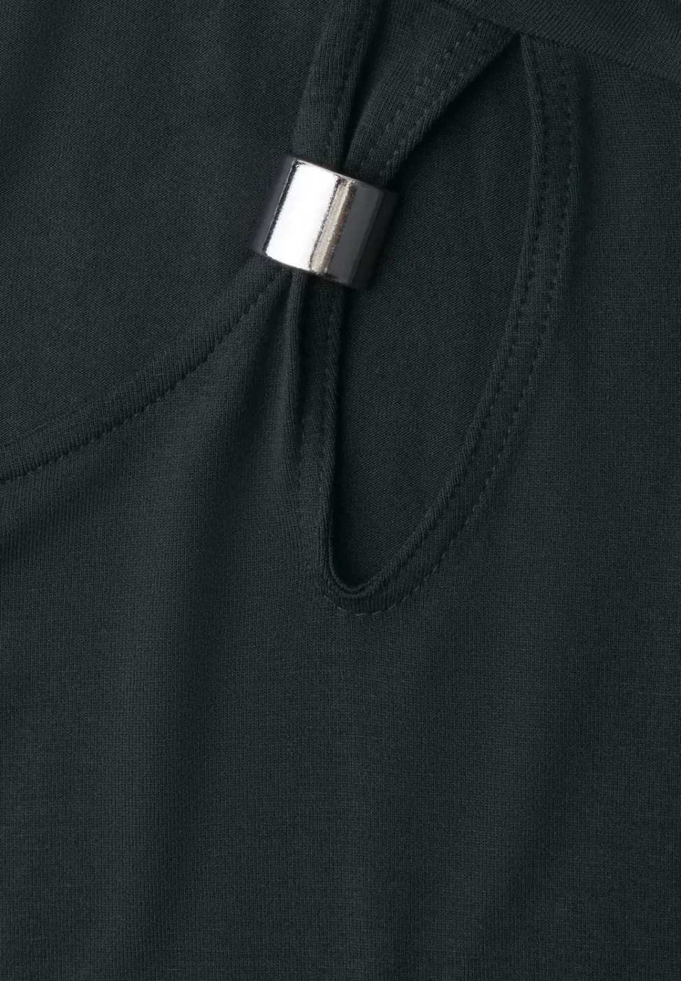 Knielange jurk met gespdetail