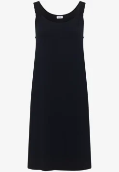 Knielange jurk met knoopdetail