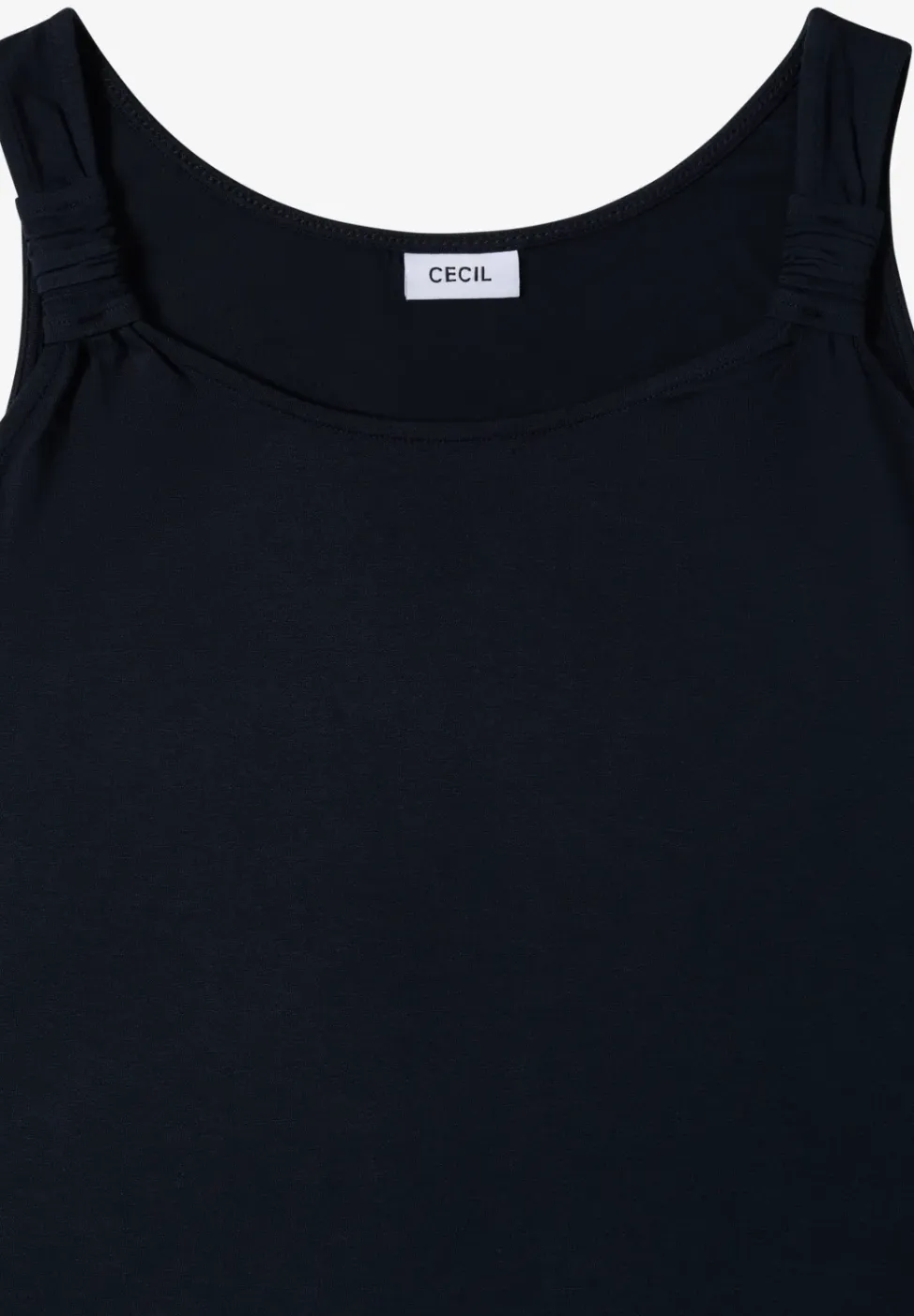 Knielange jurk met knoopdetail