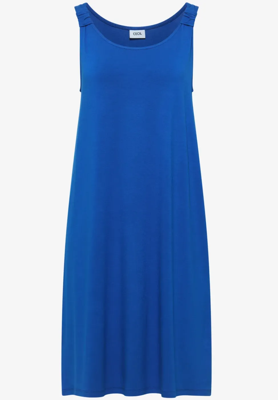 Knielange jurk met knoopdetail