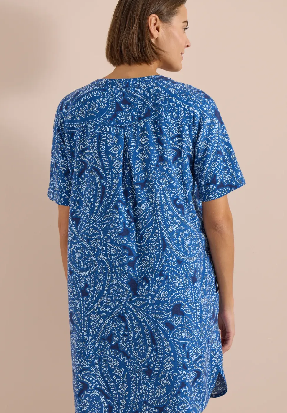 Knielange jurk met paisleypatroon