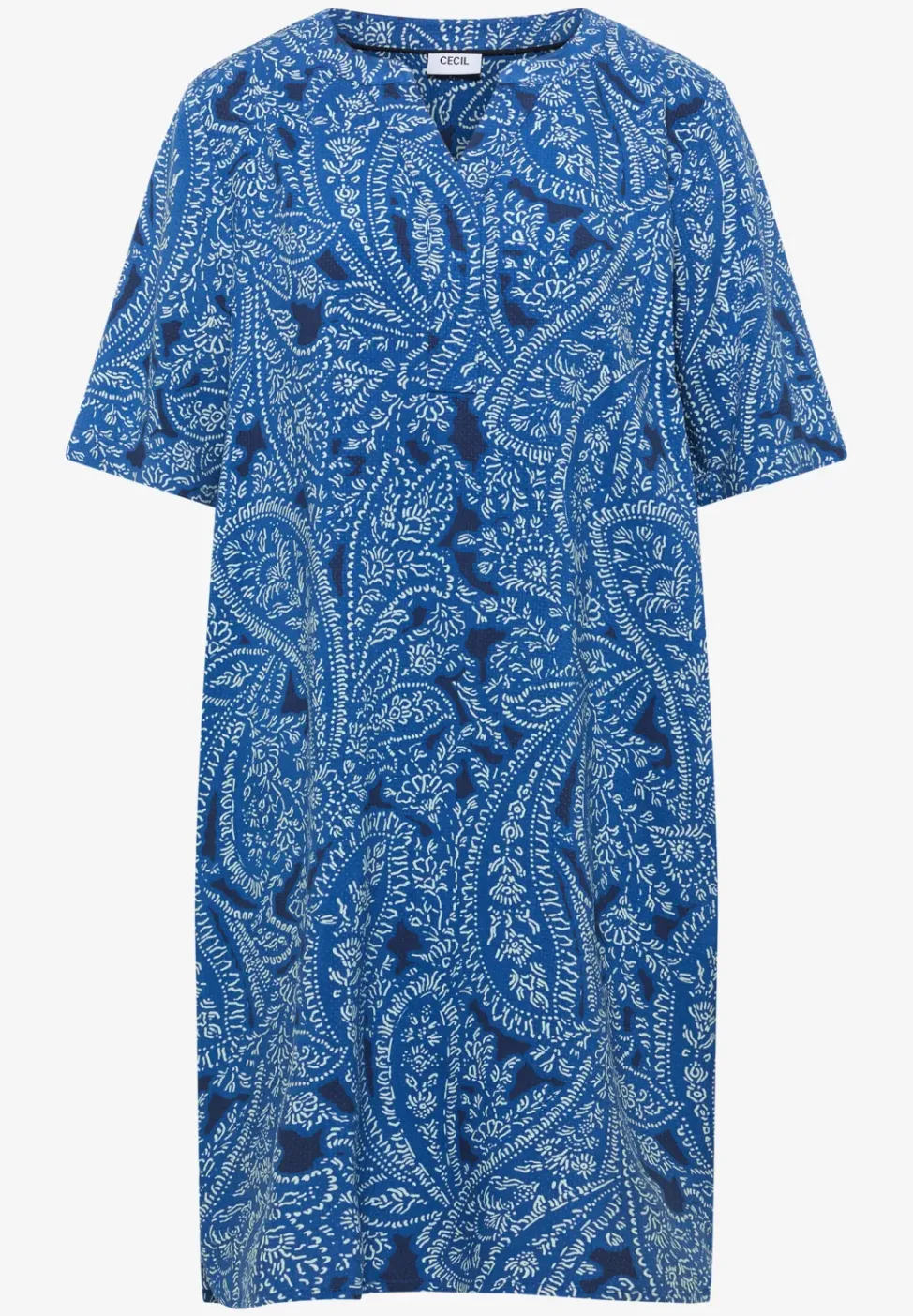 Knielange jurk met paisleypatroon
