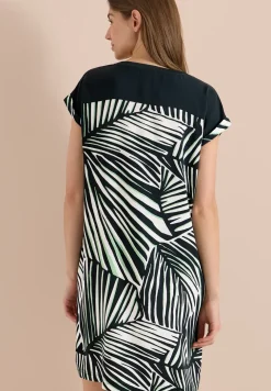 Knielange jurk met printmix