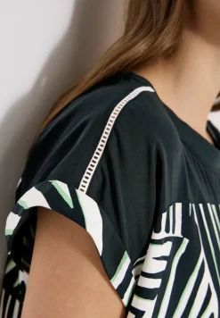 Knielange jurk met printmix