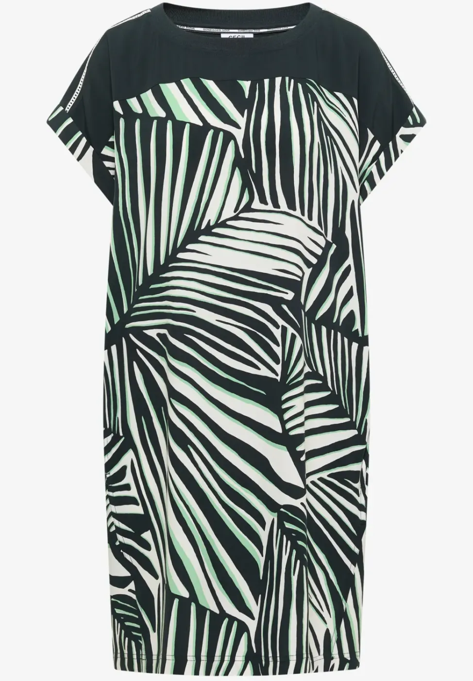 Knielange jurk met printmix