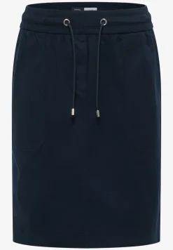 Knielange rok in een verwassen look