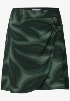 Knielange rok in wikkel-look