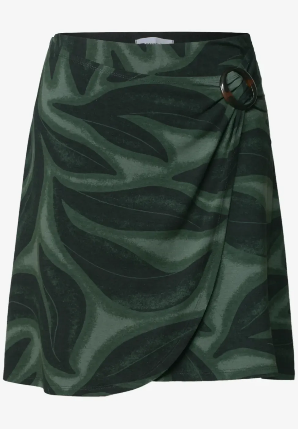 Knielange rok in wikkel-look