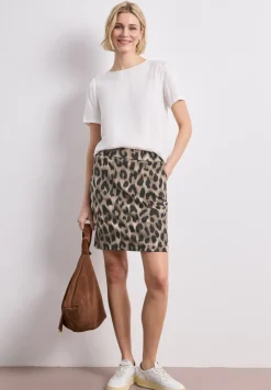 Knielange rok met paperbag tailleband