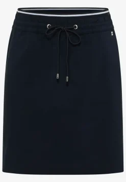 Knielange rok met streepdetail