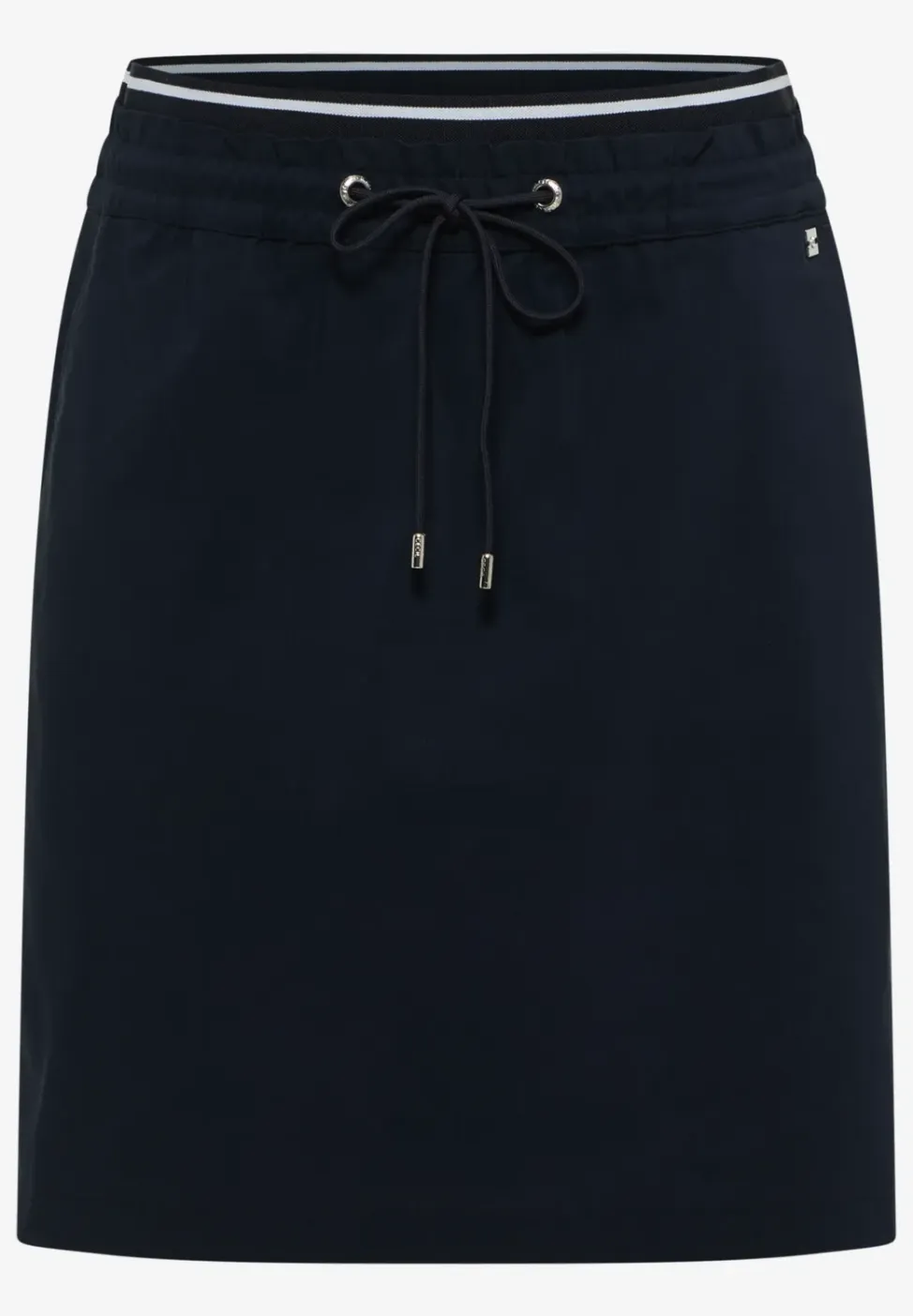 Knielange rok met streepdetail
