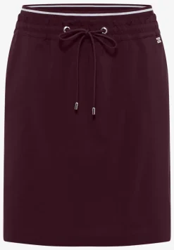 Knielange rok met streepdetail