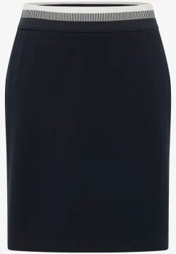 Knielange rok met taillebanddetail