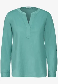 Koordblouse in effen kleur