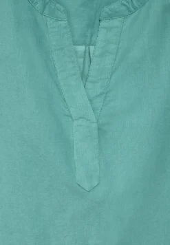 Koordblouse in effen kleur