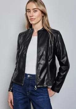 Kort jack in lederlook