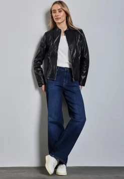 Kort jack in lederlook