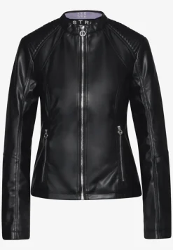 Kort jack in lederlook