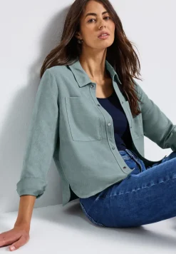 Kort mini corduroy overhemd
