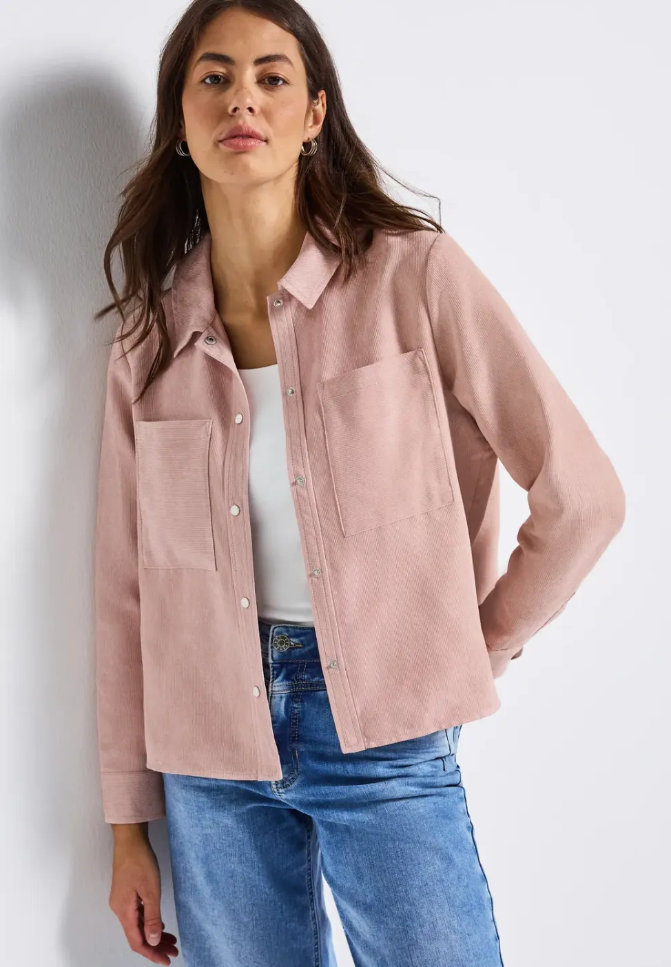 Kort mini corduroy overhemd