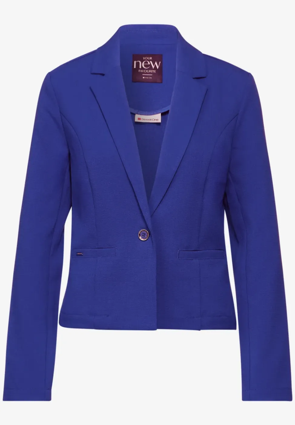 Korte blazer met structuur
