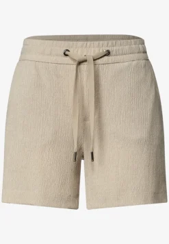 Korte broek met structuur in Loose Fit