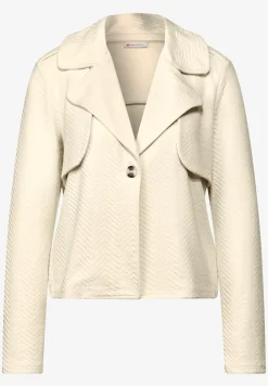 Korte gestructureerde trenchcoat