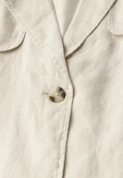 Korte linnen trenchcoat