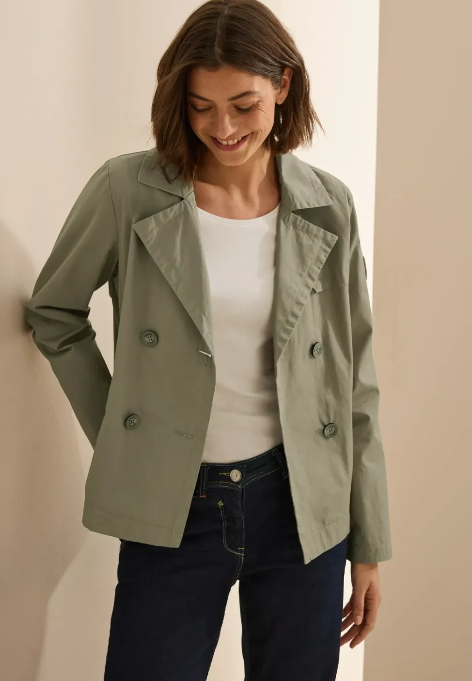 Korte trenchcoat