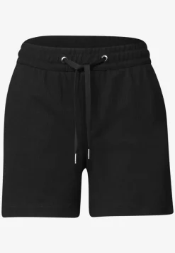 Korte broek met structuur in Loose Fit