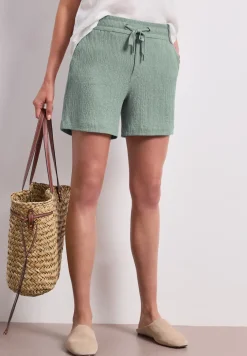 Korte broek met structuur in Loose Fit