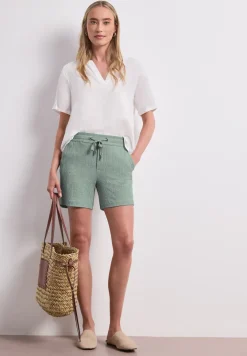 Korte broek met structuur in Loose Fit