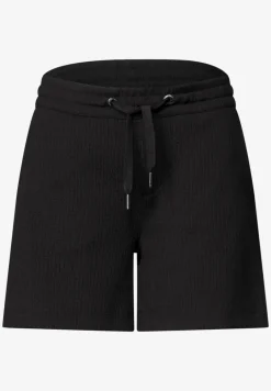 Korte broek met structuur in Loose Fit