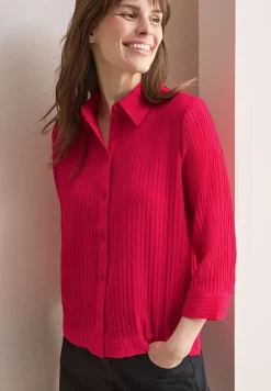 Korte gestructureerde blouse