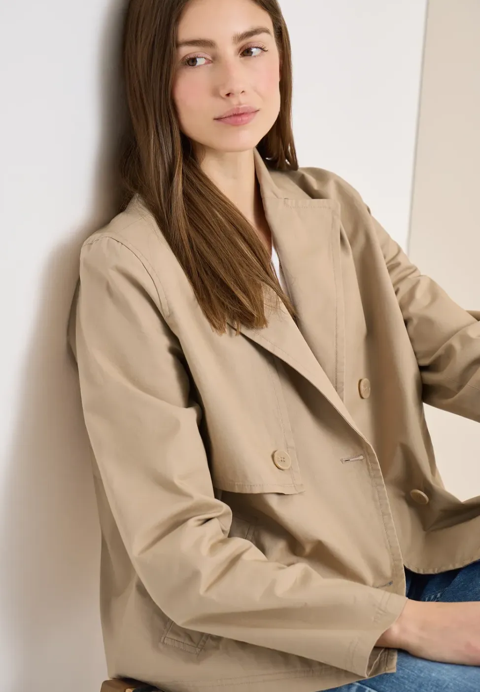 Korte trenchcoat
