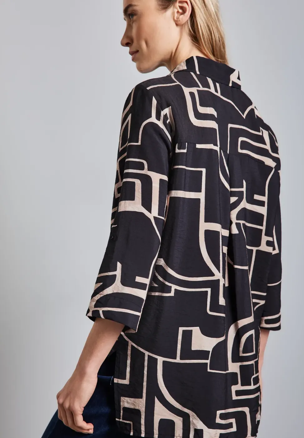 Lange blouse met omslag