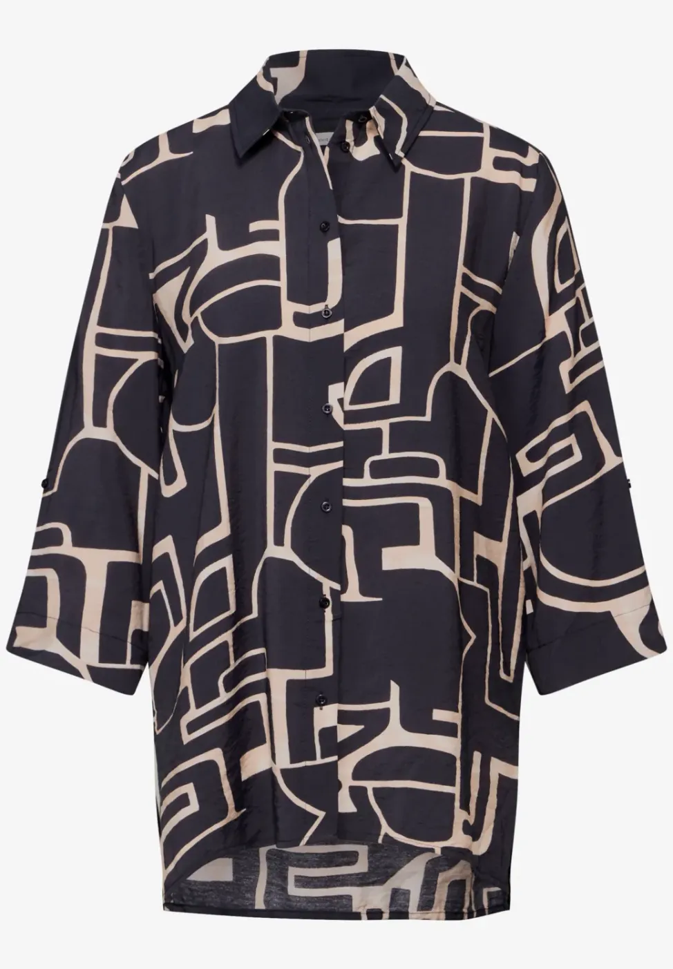Lange blouse met omslag