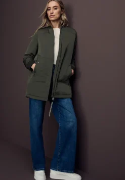 Lange blouson met capuchon
