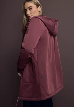 Lange blouson met capuchon